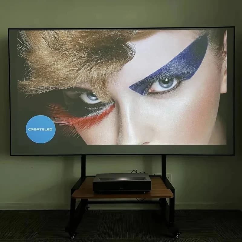 Schermo di proiezione con cornice UST Max Grey Diamond da 150 pollici a prezzi accessibili per tenda per proiettore laser 4K a lancio ultra corto