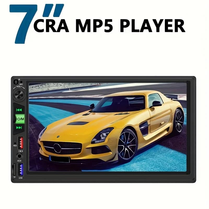 Stereo per auto 2Din da 17,78 cm con MirrorLink, ingresso USB e AUX, display touchscreen, radio FM, supporto video HD adatto per la maggior parte dei veicoli