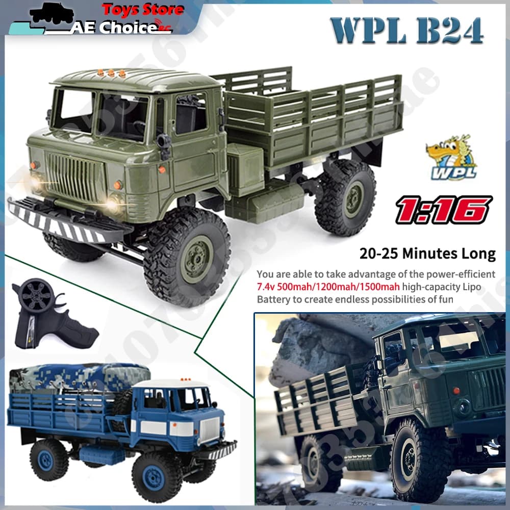 WPL B-24 1/16 telecomando GAZ-66 camion militare 4 ruote motrici fuoristrada B24 WPL RC modello di auto telecomando auto da arrampicata