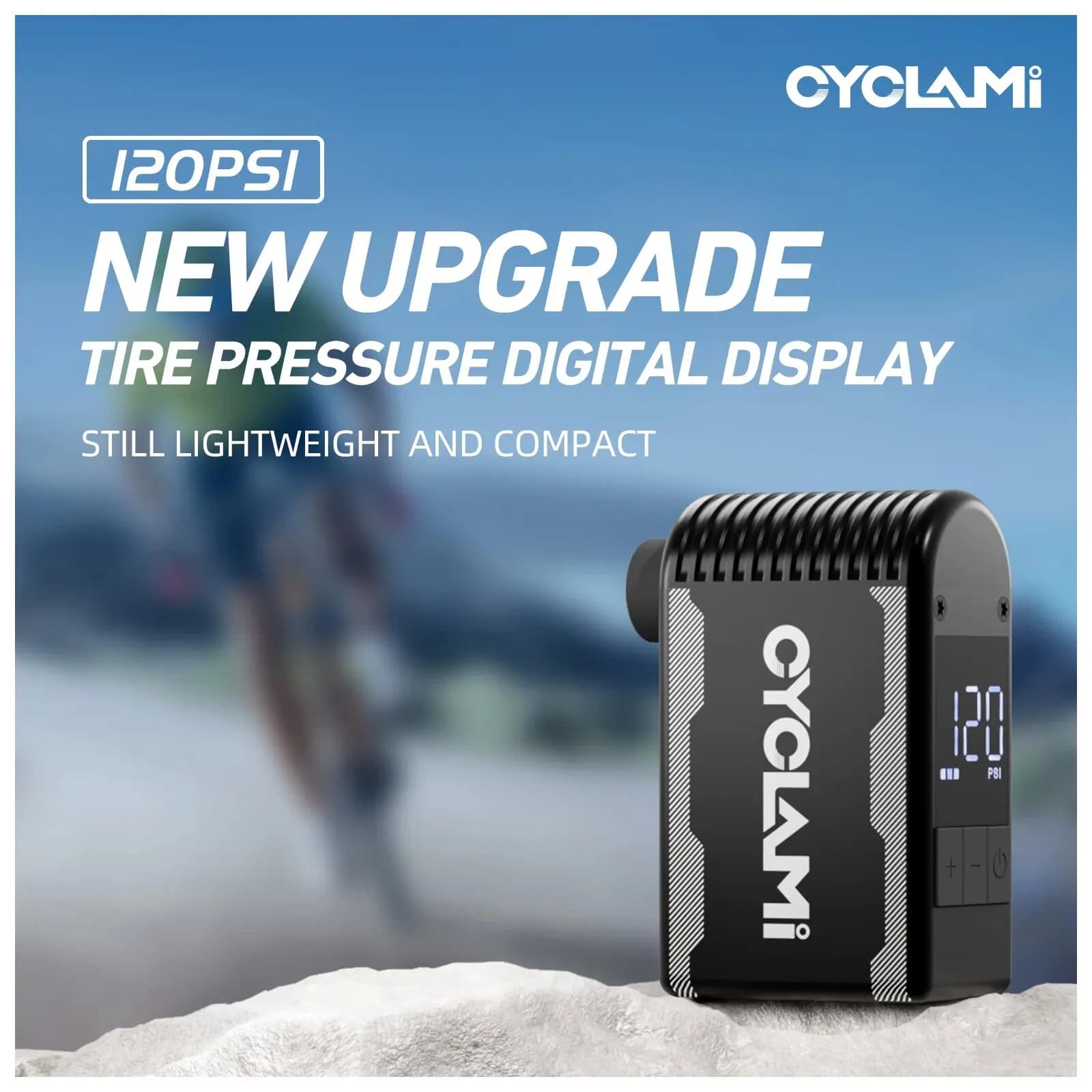 CYCLAMI A2S Mini pompa ad aria elettrica 120 PSI bicicletta portatile gonfiatore ad aria Cordless Presta Schrader valvola Outdoor Road MTB Bike