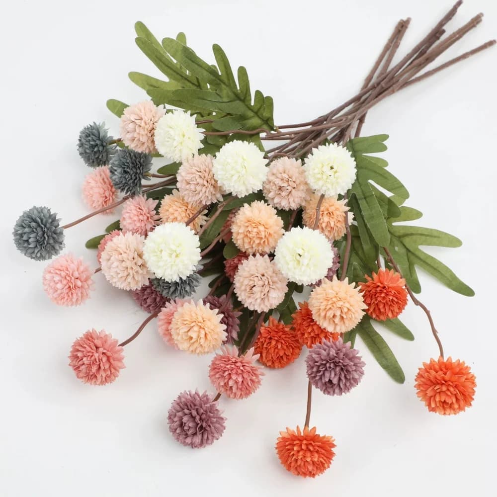 3 pezzi 50 cm ramo artificiale fiori bouquet palla da sposa piante di ortensia per la decorazione della festa nuziale decorazioni per la tavola di casa