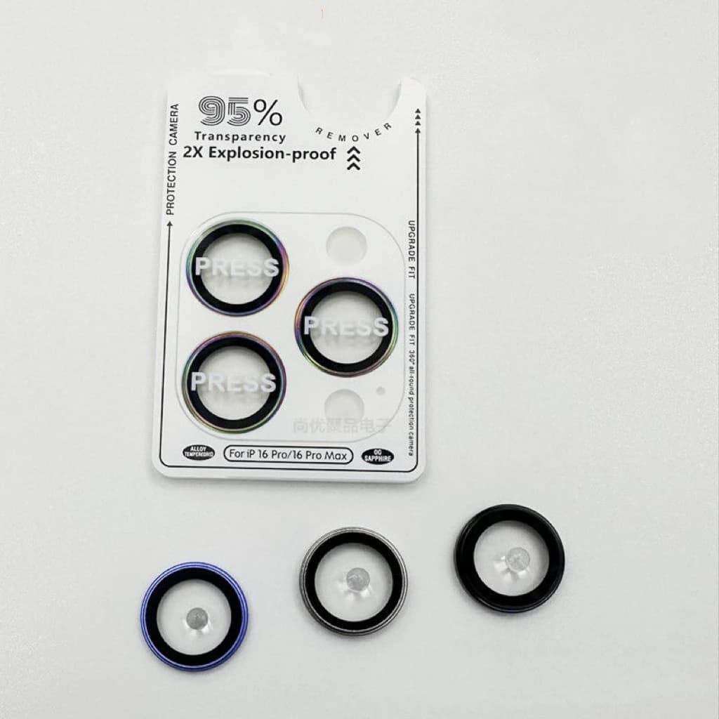 2-3 pezzi 8K HD anello metallico protezioni per lenti per fotocamera in vetro per IPhone 17 16 15 14 Pro Max pellicole protettive per lenti