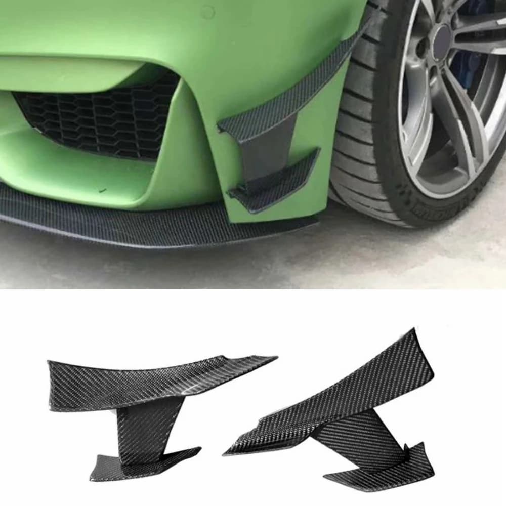 For BMW 4/3 Series F80 F82 F83 M3 M4 2015-19 Car Front Bumper Lip Diffuser Splitter Fins Body Spoiler Canards Chin Car Tuning