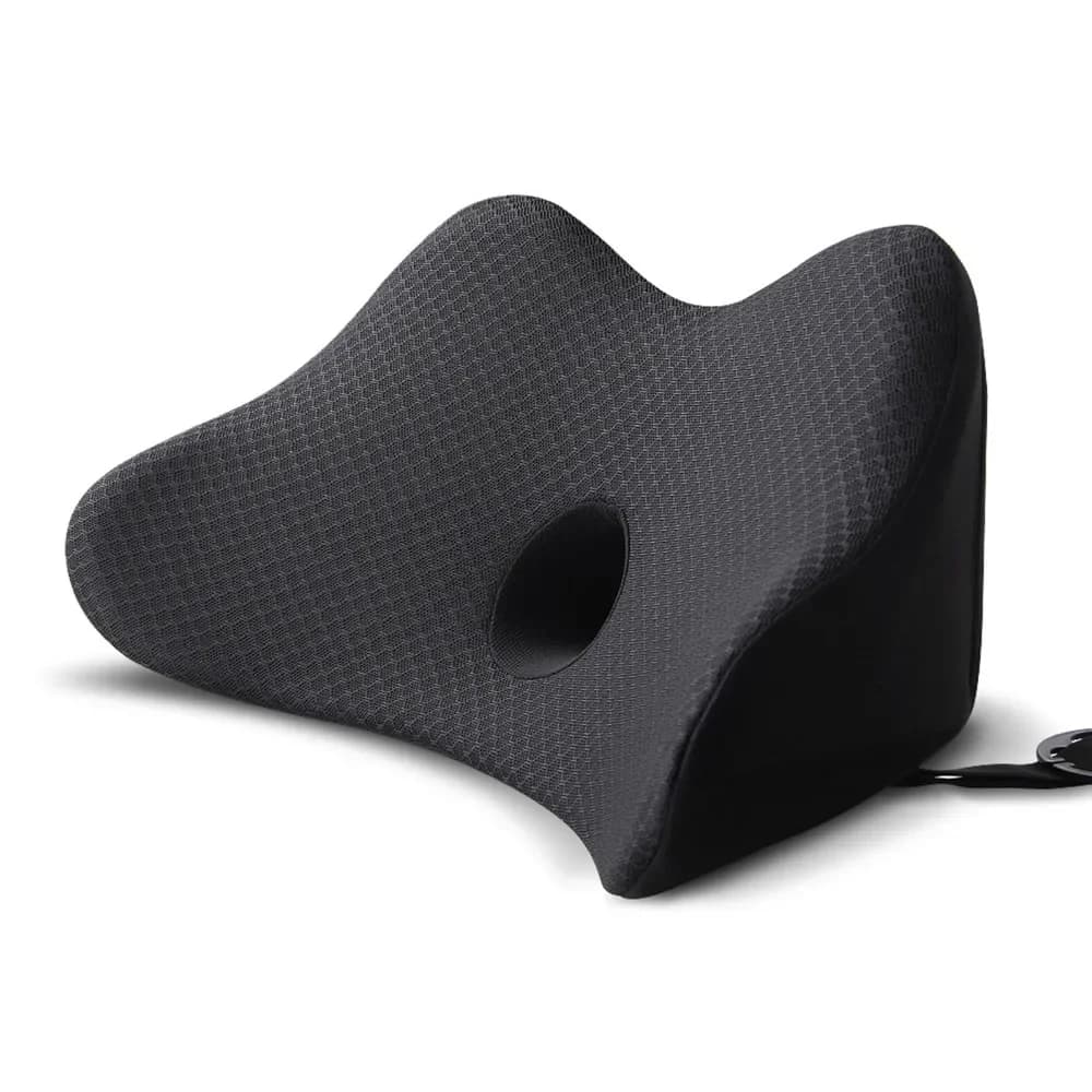 Cuscino per schienale per auto da viaggio in memory foam nero Tappetino per sedile per massaggio ortopedico Sedia per ufficio Cuscino per pisolino Cuscino per schienale per auto