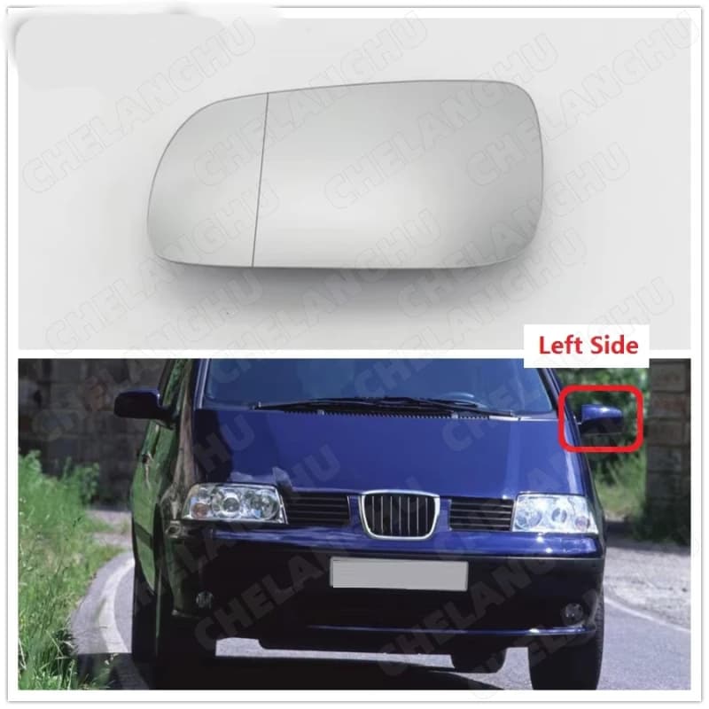 Lato sinistro per Seat Alhambra 1997 1998 1999 2000 2001 2002 2003 2004 2005 2006 2007 2008 2009 2010 Specchietto in vetro riscaldato per auto