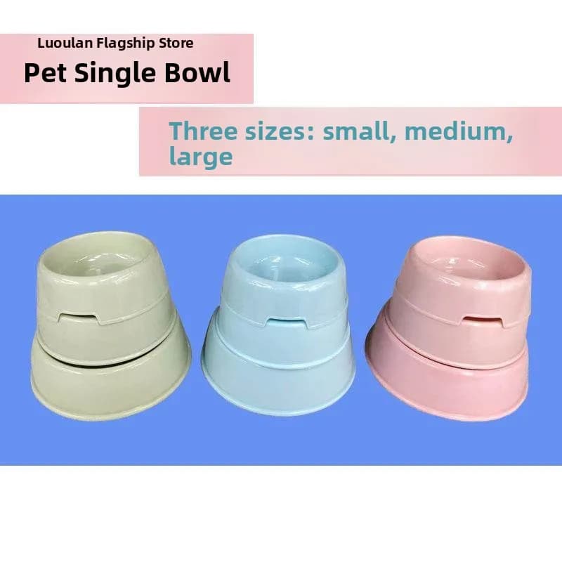 Ciotola in plastica per cani e gatti, set di ciotole per cibo e acqua, diverse misure disponibili, ciotola per cani, alimentatore per animali domestici di Luoluan