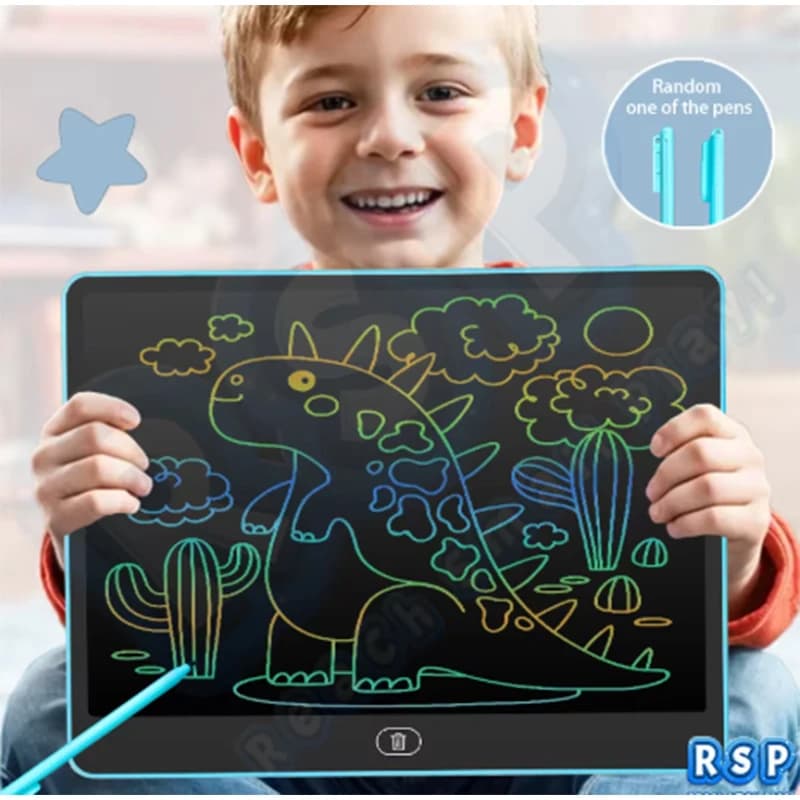 16 Inch LCD Drawing Tablet Writing Board Color Doodle Counting Practice Chalkboard Educational Toys For 3-12 Years Kids Gifts
