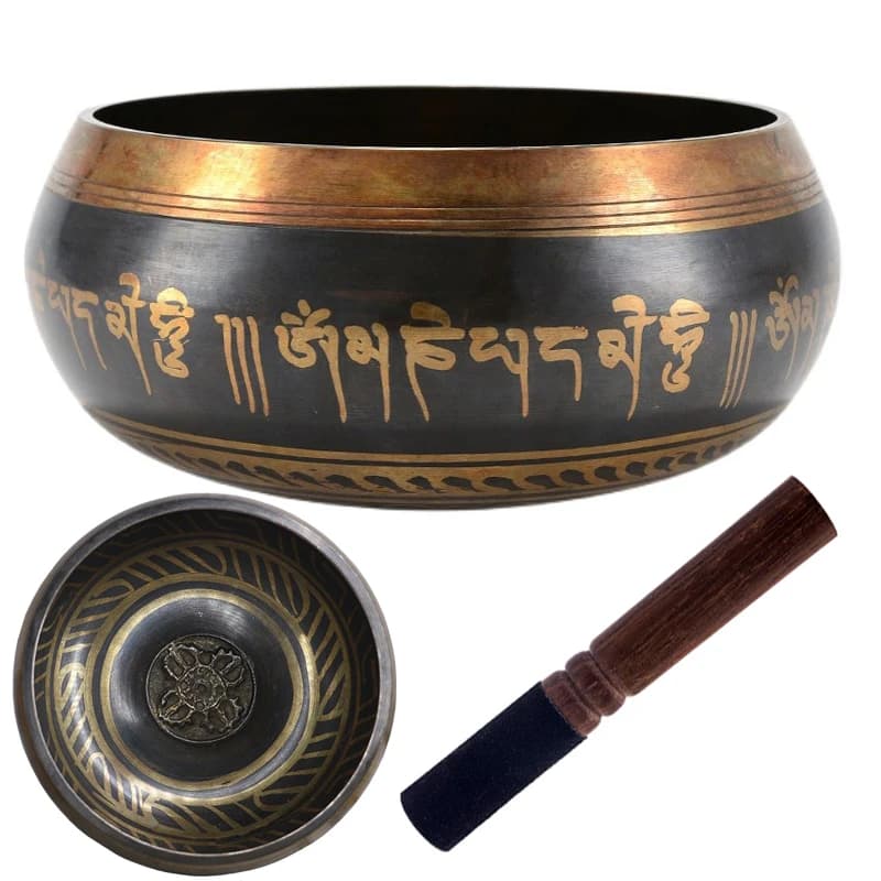 Singing Bowl Set Sound Bowls Meditation Nepal Music Bowl Buddhism for Meditation Yoga Stress Relief Tibet Copper Bowl