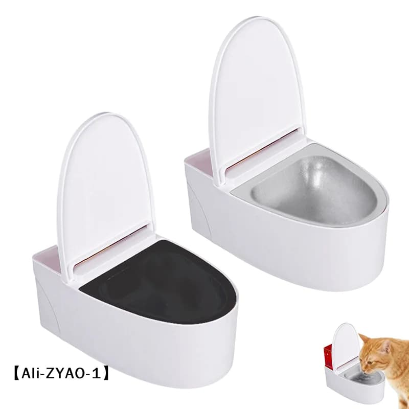 【O】Toilet Water Bowl For Cat,Toilet Shaped Pet Water Dispenser For Cat Dog, Small Funny Bowl For Dogs And Cats Hilarious Gravity