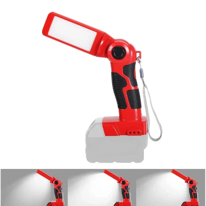 Lampada da lavoro a LED da 12 W per Milwaukee M18 18 V Batteria agli ioni di litio Utensile elettrico Torcia portatile esterna Lampada da scrivania con USB