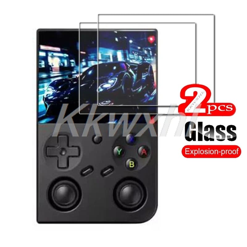 2PCS PER Anbernic RG35XXPRO Console di gioco portatile Vetro temperato da 3,5 pollici SU RG35XX RG 35XX PRO 9H HD Pellicola protettiva per schermo