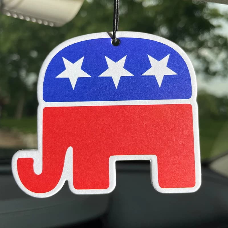 Elephant Republican Rnc Logo Election Hilton (hotel smoke), wardrobe deodorant, perfume, retrovisor mirror decoration, car accessories, interior pendant, natural fragrance air purifier, toilet bag, living room, office, bedside table, hanging ornament