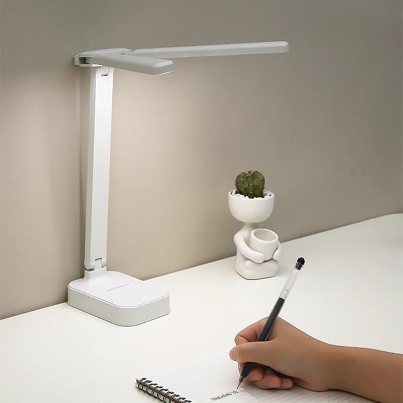 LED desk lamp USB rechargeable table lamp 3 levels Dimmable Touch desk lighting Eye protection Foldable for bedroom desk light