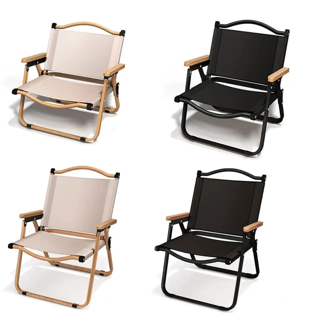 2 pz/1 pz sedia da campeggio portatile sedia pieghevole da esterno in lega di alluminio sedia pieghevole a grana di legno attrezzatura da campeggio sedia Comite