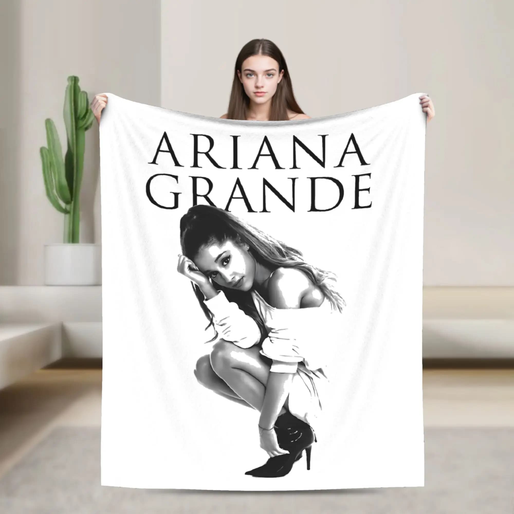 Coperte in Flanella Ariana Tour Grande My Everything, Plaid Divertenti per la Casa 200x150cm, Copriletti