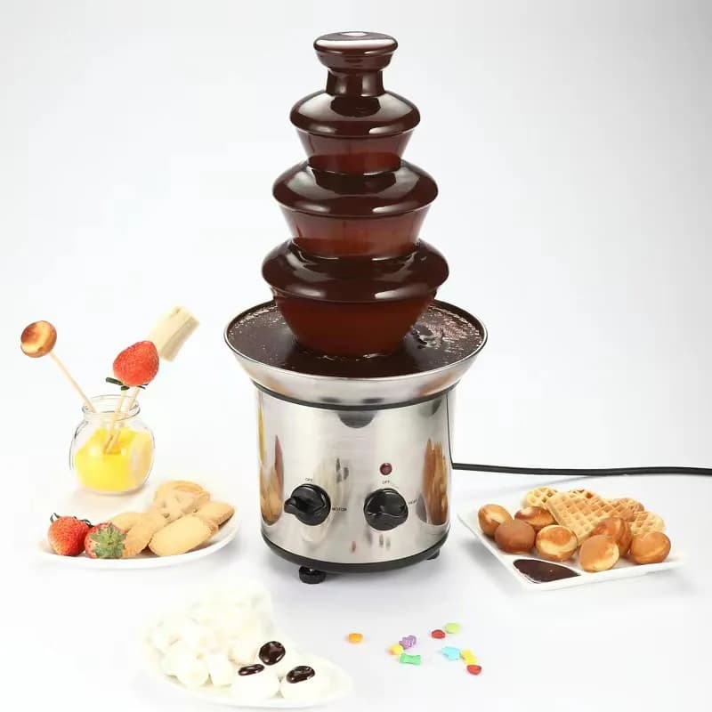 Large Tower to Melt Four Layer Chocolate Blender DIY-Yellow Fountain for Water Cast Water