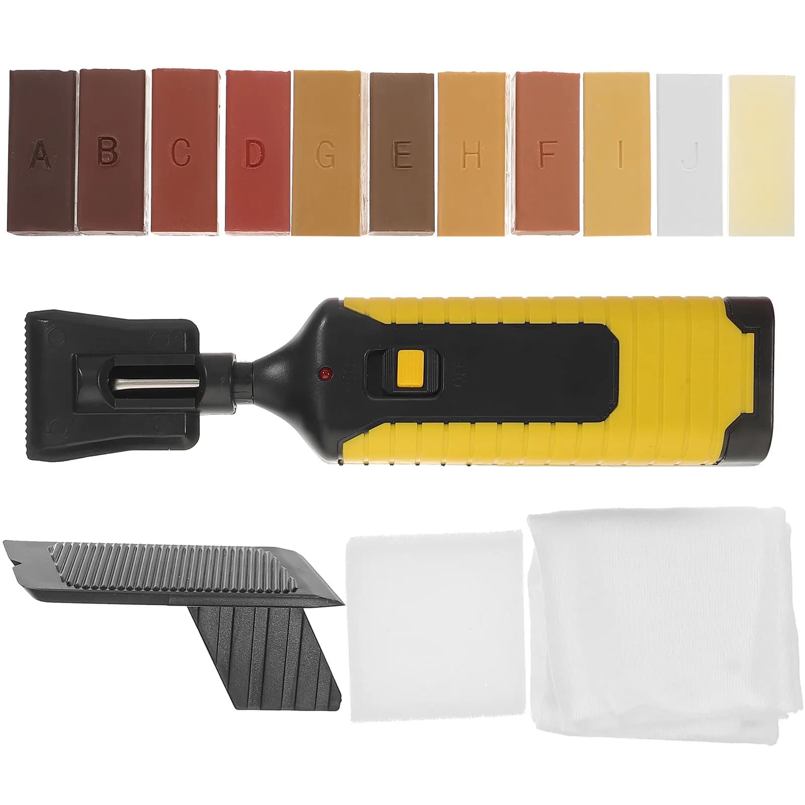 1 set di blocchi di cera premium per laminato, per riparazione di graffi su legno, ripristino del pavimento, rimozione di graffi dal pavimento in laminato, riparazione del pavimento in legno