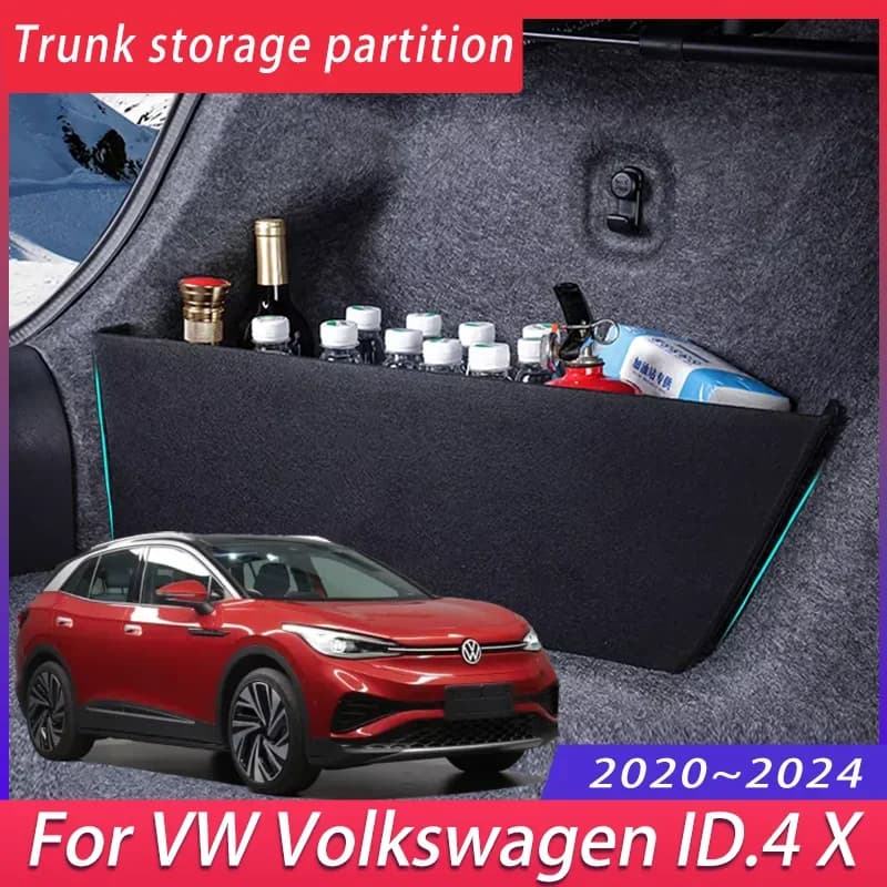 Per VW Volkswagen ID.4 X 2020 ~ 2024 2021 2022 Bagagliaio di Un'auto Partizione di Stoccaggio Multi-funzione Scatola di Immagazzinaggio Accessori Per Interni Auto
