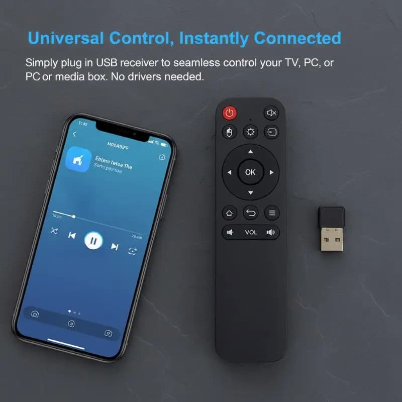 Ricevitore USB Wireless Universale 2.4G per Telecomando, Plug and Play, Facile Configurazione per Smart TV Box e Computer