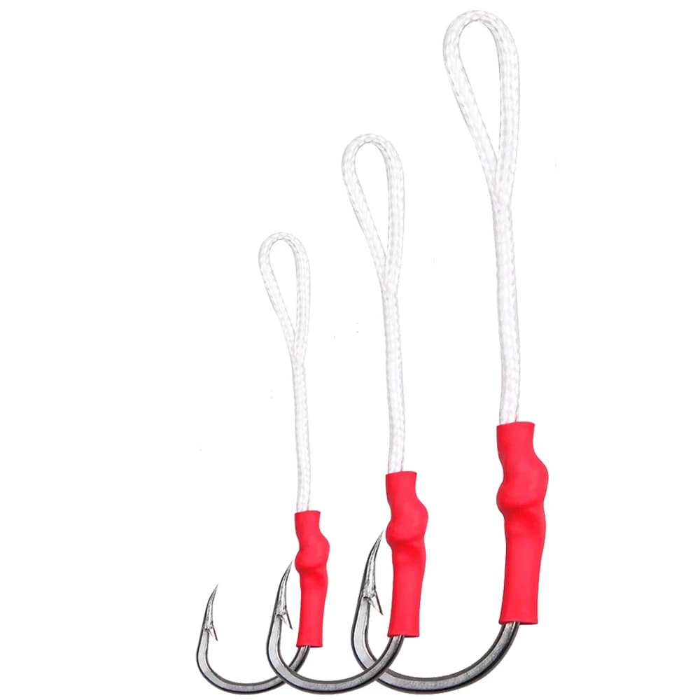 5 Pz 1/0-10/0 Lento jig assist ami da pesca Grande gioco Assist Jig ganci lento jigging richiamo per Bass Tonno Cod Acqua salata amo da pesca