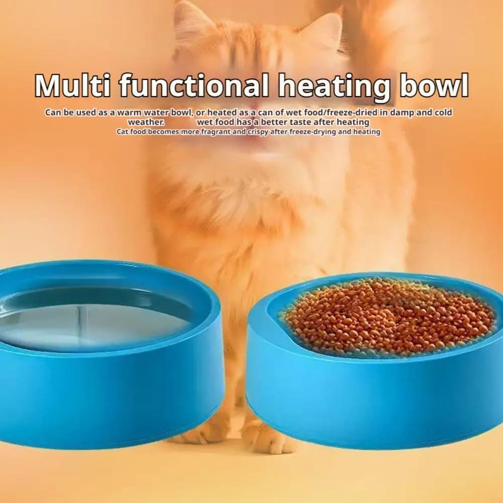 Ciotola riscaldante termostatica per animali domestici, per cani, gatti, ciotola per acqua/alimenti a temperatura costante, uso esterno, alimentazione multifunzionale per animali domestici B I8E2