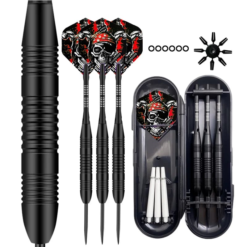 3pcs Professional 23g Steel Tip Darts with Aluminum Shaft PET Flight Electrophoresis Needle Tip Dart for Precision Throwing