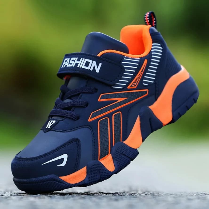 Scarpe da ginnastica casual in pelle per bambini, scarpe da corsa e da passeggio per ragazzi 7-12 anni, ideali per la scuola e lo sport.