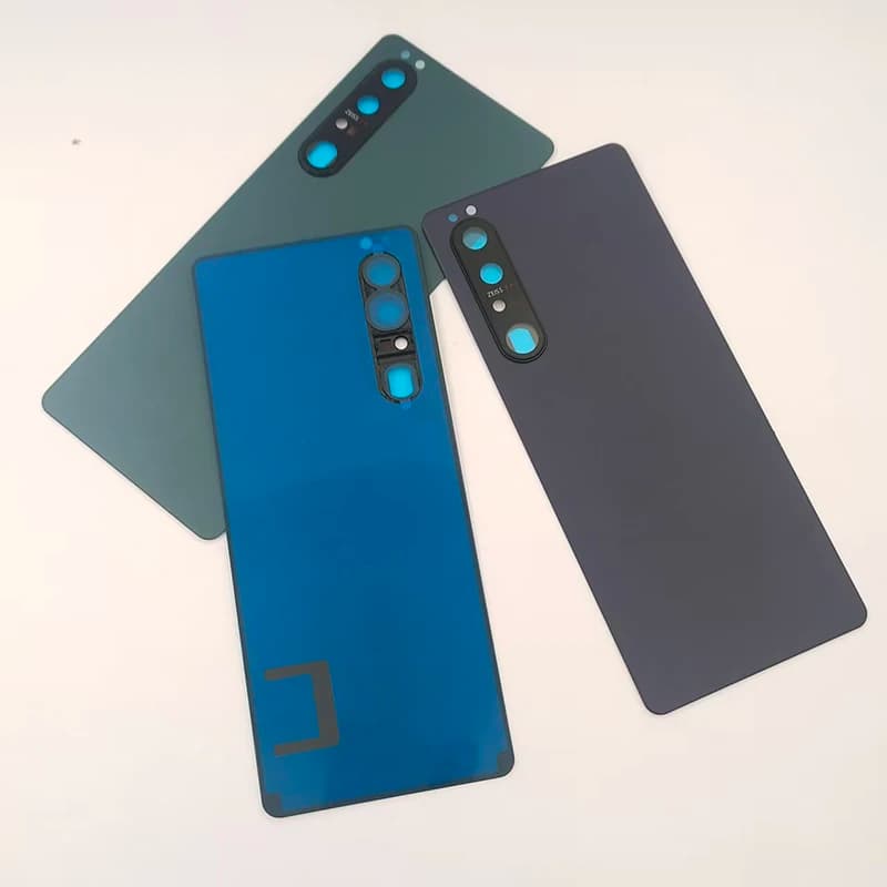 For Sony Xperia 1 III Xperia1 iii Back Battery Cover Door Repair Replacement Rear Case With Camera Lens + Stickers