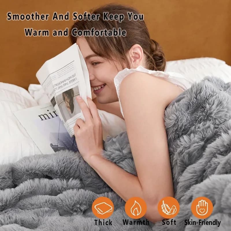 US 130*190 cm Luce di Lusso Peluche Coperta di Riscaldamento Scialle da Ufficio Singolo Induzione Avanzata Coperta Elettrica Sistema di Riscaldamento a Pavimento