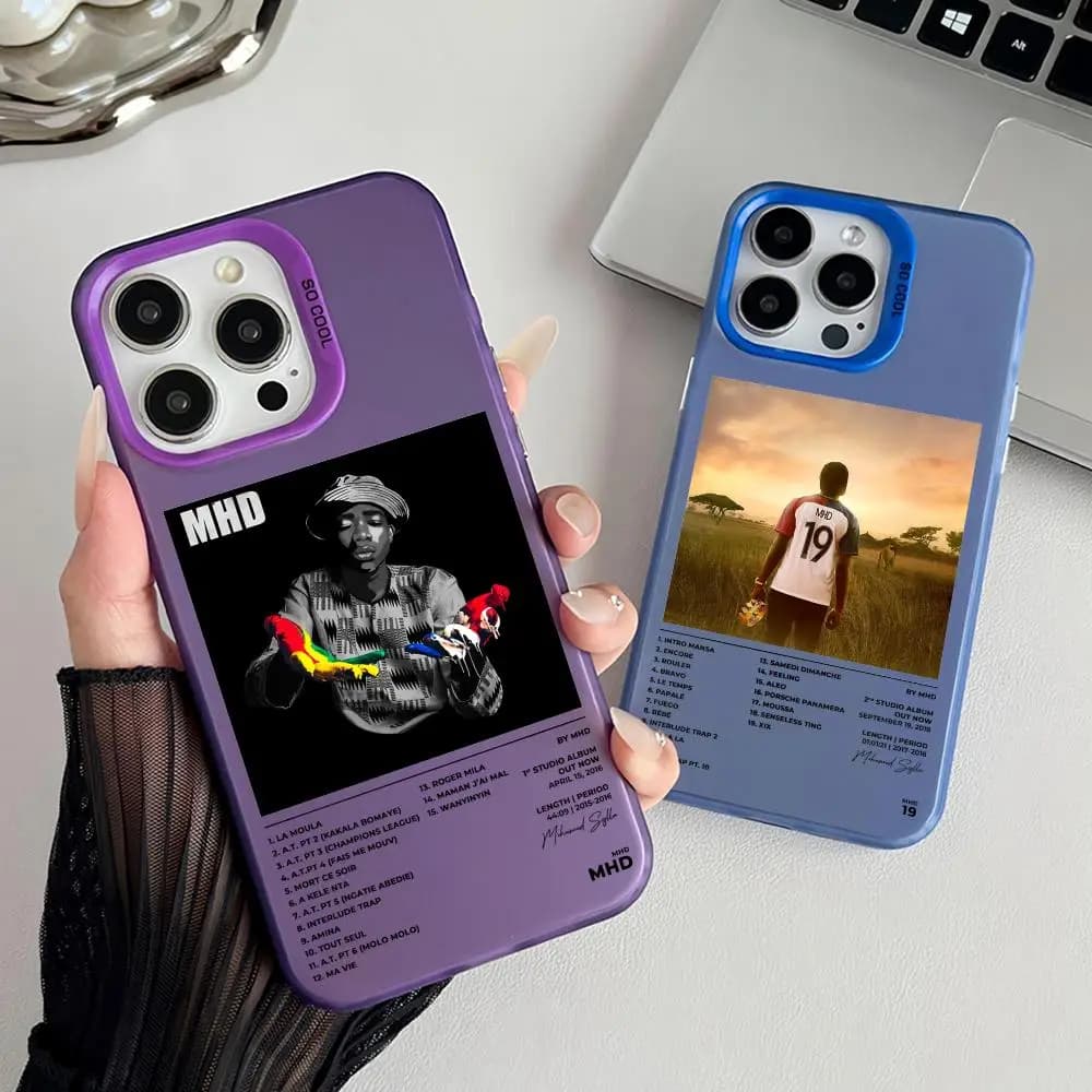 French Rapper M-MHD Phone Case Matte Laser Aurora Case for iPhone 17 16 15 14 13 12 11 Pro Max Air Shockproof Cover