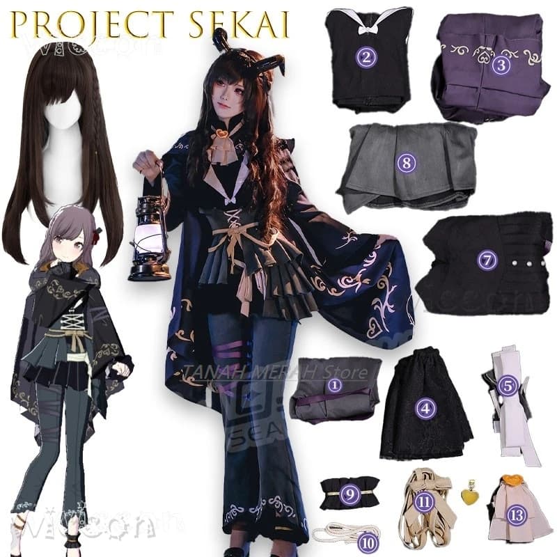 disfraz adulto Hinode Emina Hermit Project Costumi SEKAI Cosplay Gioco autentico Replica Anime Outfit Vacanza donna sexy