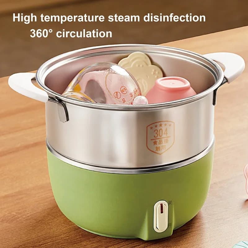 Fornello per uova 220V Macchina per la colazione in acciaio inossidabile 304 Piroscafo elettrico multifunzione domestico adatto per pasta/madre grossolana