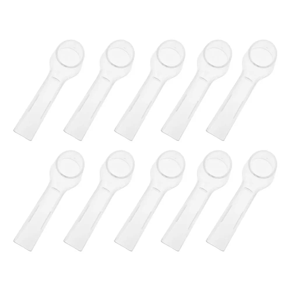 12 Pieces Covers Transparent Electric Toothbrush, Anti-dust Mats for Toothbrush, Protective Travel Cases, Accessories for Exterior Brushes