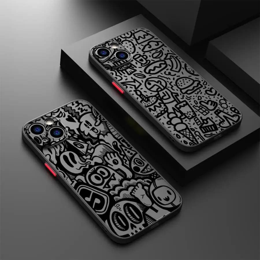 Cover per Telefono con Grafica Artistica Cool per iPhone 17 Pro Max 16 Plus 14 7 8 SE 13 Mini 15 XS XR 12 Air 11