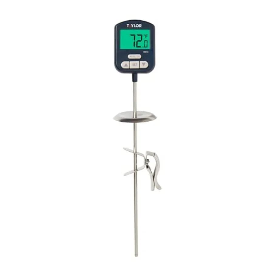 Digital Premium High Heat Resistant Candy Thermometer Meat Deep Fry Brewing and Craft Thermometer with pan/Kettle Clip and Heat