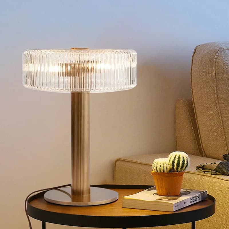 Postmodern glass desk lamp, light luxury living room sofa side bedroom, creative bedside lamp, artistic decorative lamp