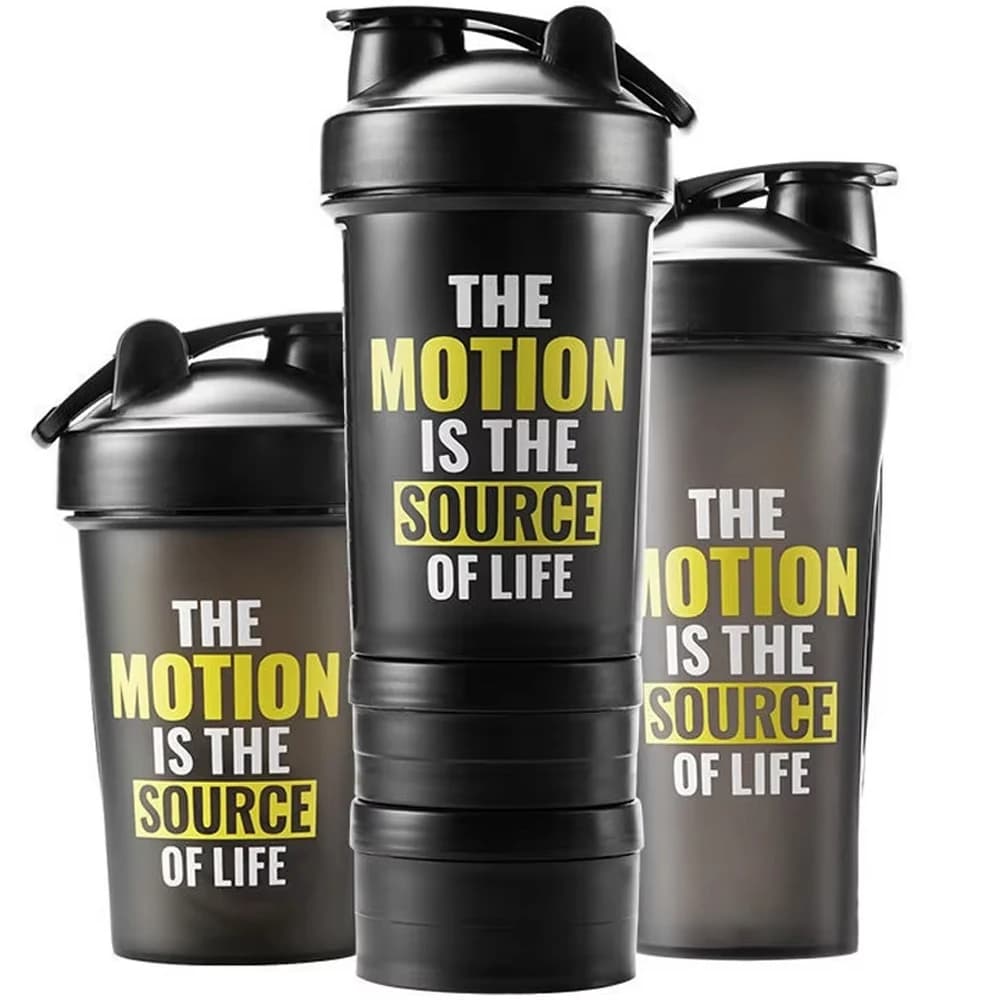 Cup400/600/650ml Protein Powder Shaker with Metal Shaker Fitness Sport Mixing Bottle Portable Loss-proof Plastic Cup Glasses