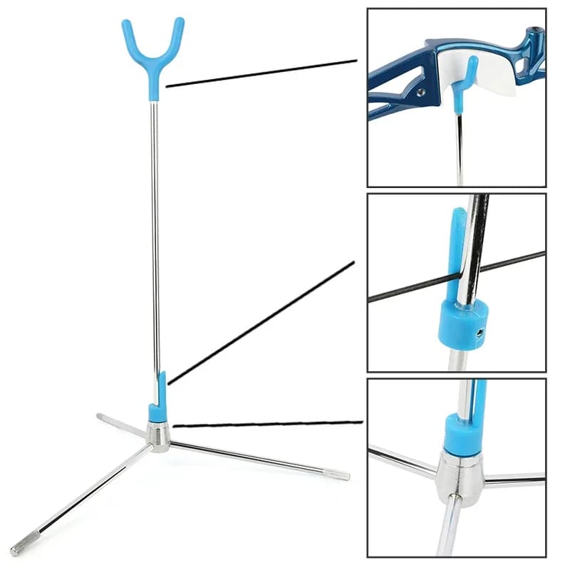 1pc supporto per arco ricurvo regolabile supporto per calcio portatile staccabile tiro con l'arco allenamento supporto per arco da caccia