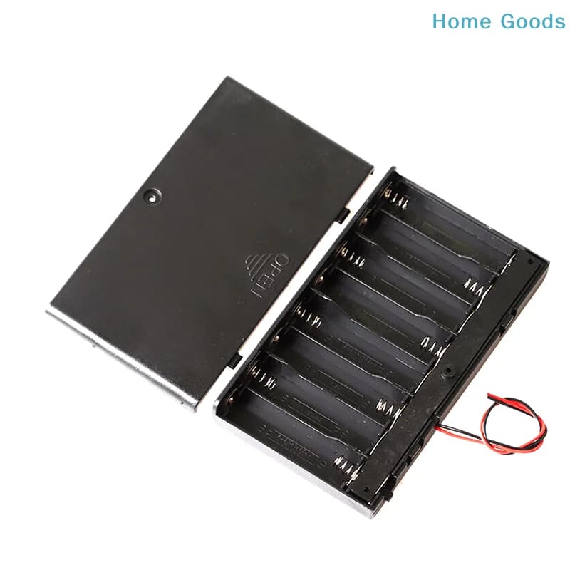 1/2Pcs 8 Slots AA Battery Holder Battery Storage Case Box With Switch & Cover Batteries Standard Container No. 5 battery box