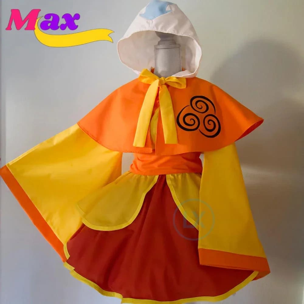 Max Anime Airbender Bumi Avatar Aang Kimono Dress Costume Cosplay Halloween Uniforme su misura Dimensioni personalizzate