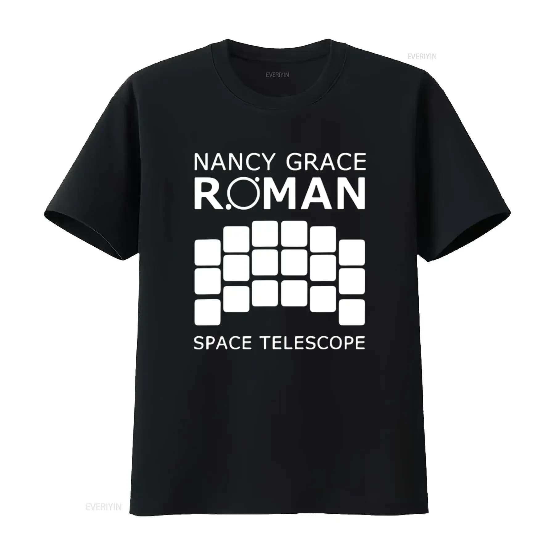 Ngrst Nancy Grace Roman Space Telescope Logo T Shirt vintage Lavato Morbido Top unisex per l'uso quotidiano Elegante moda homme