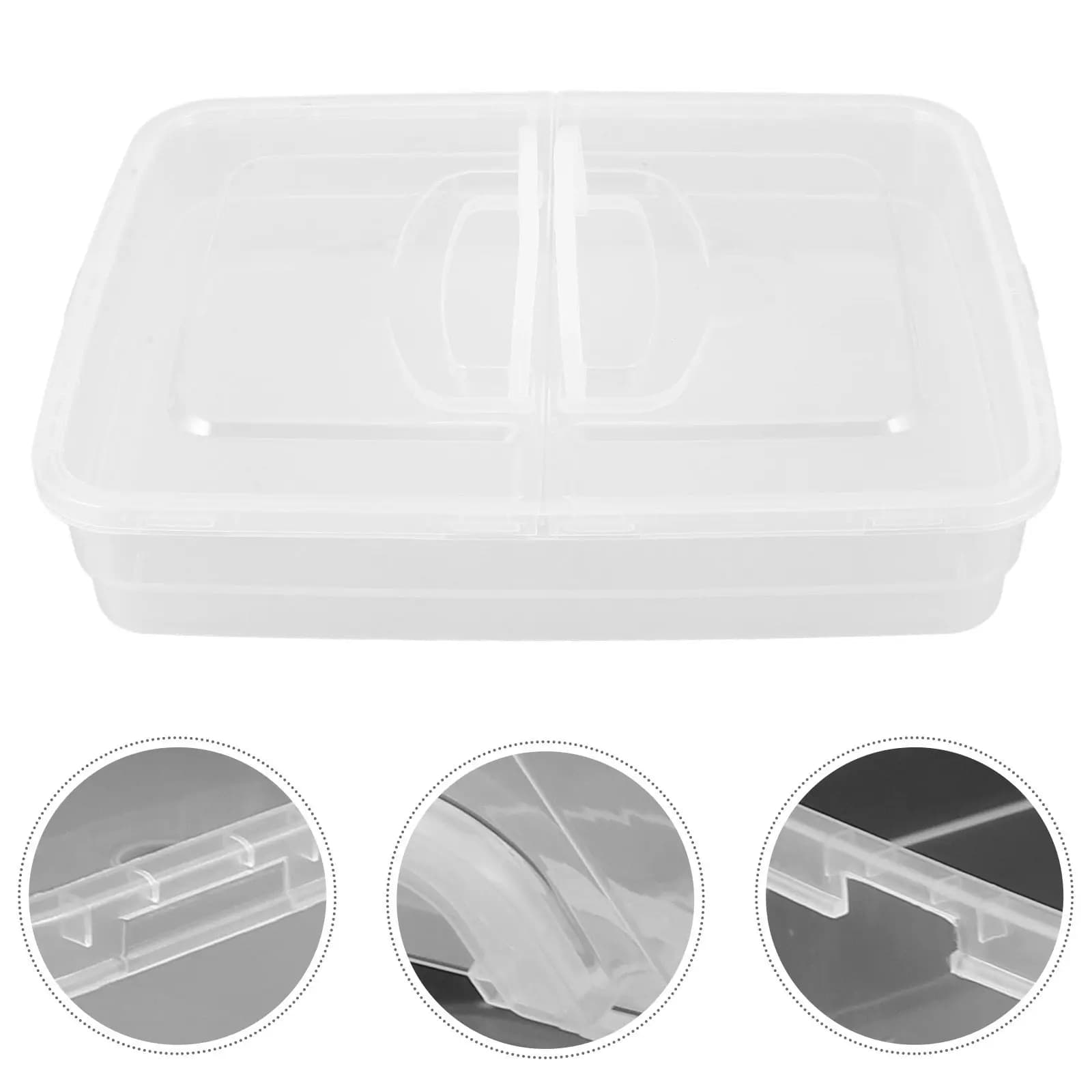 Contenitore Impilabile per Lievitazione Pizza con Coperchio e Maniglia Ergonomica per Facile Trasporto, Salvaspazio in Cucina