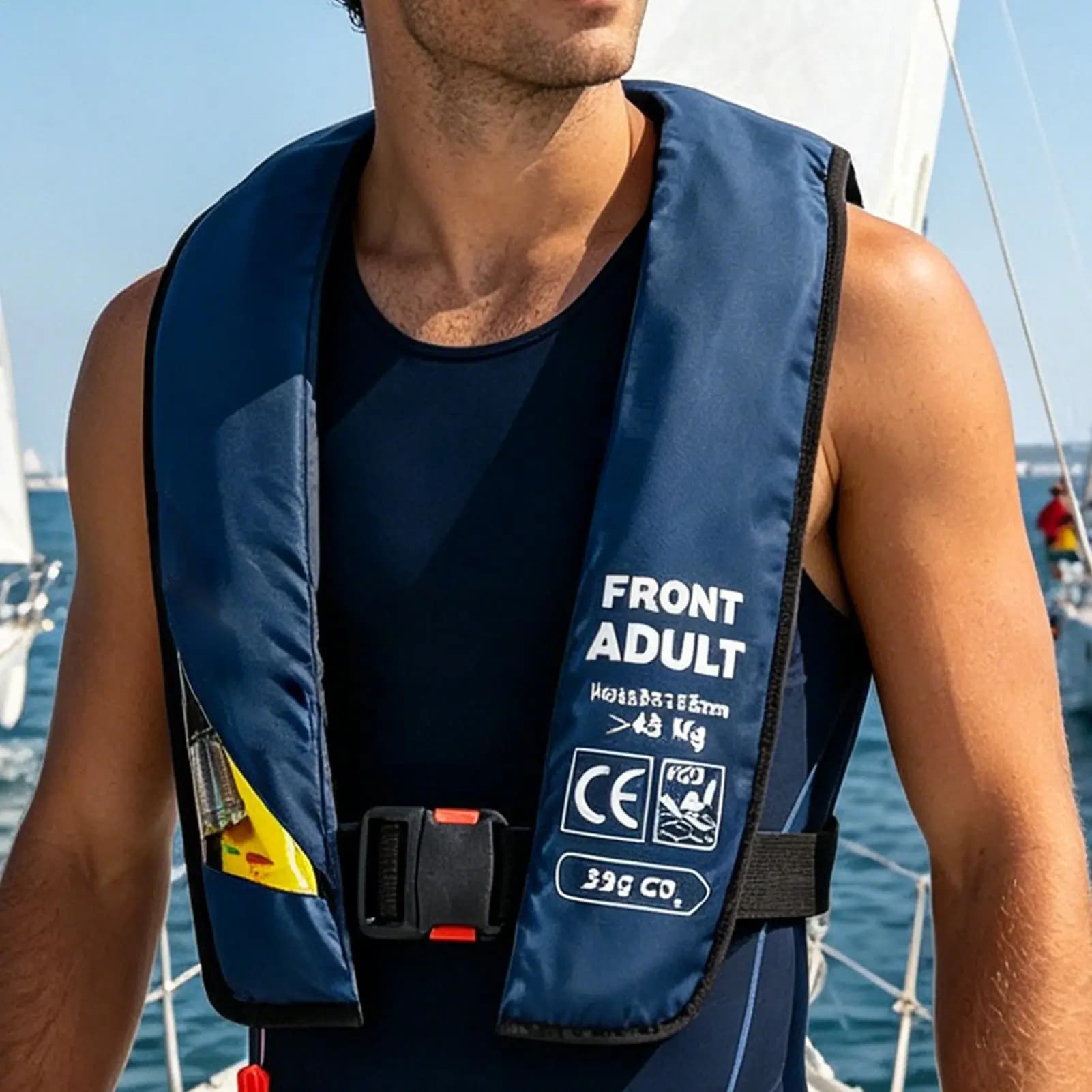 Automatic Inflatable Life Vest PFD Life Jackets Highly Visible for Adult Fishing Drifting Boating Accessories