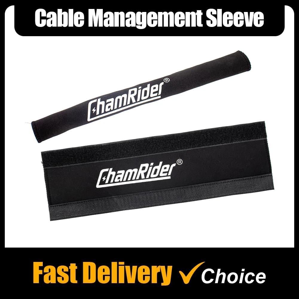 ChamRider Manicotto per la gestione dei cavi Ebike Manicotto per organizer per cavi Manicotto per cavo regolabile in velcro per accessori universali Ebike