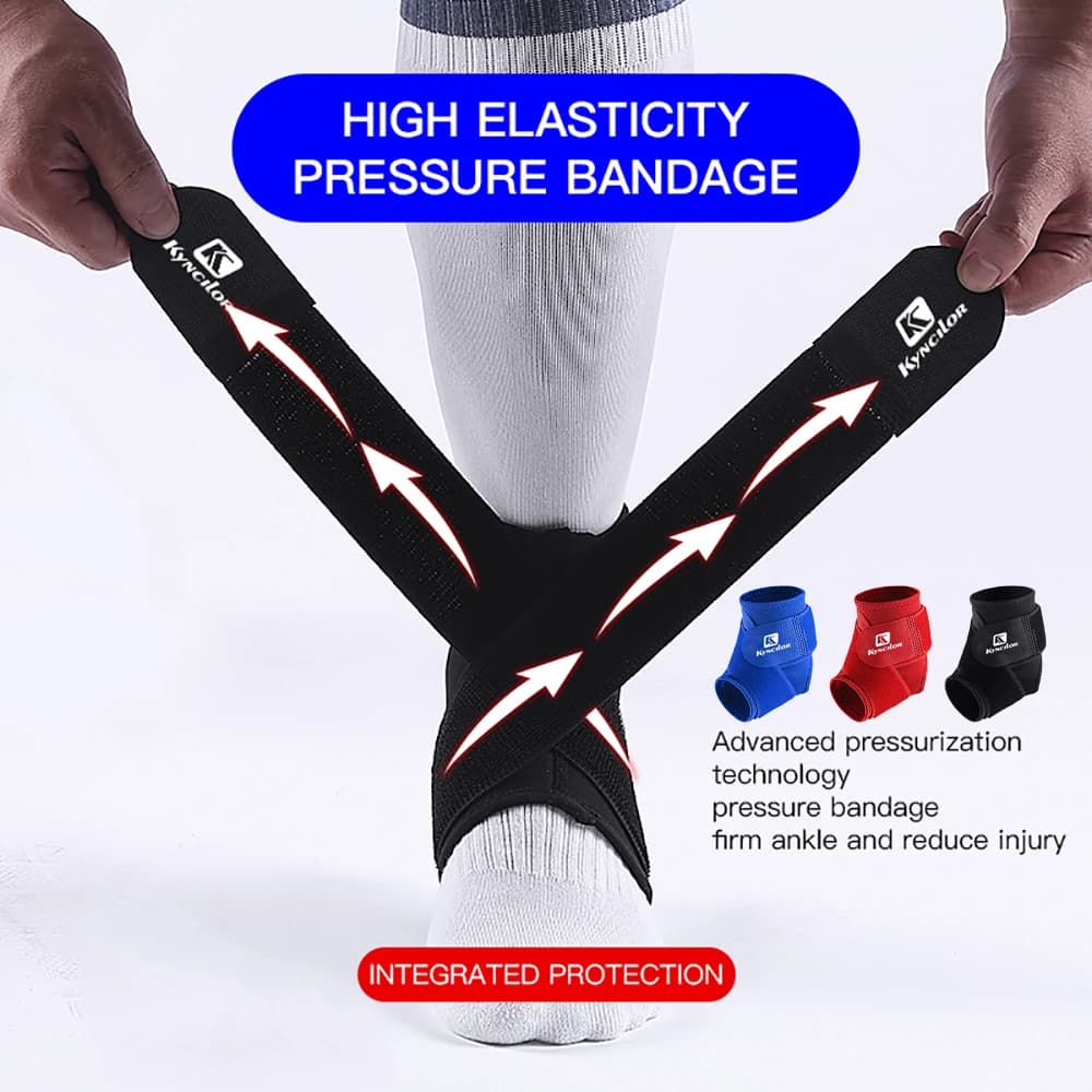 Supporto per caviglie a compressione regolabile da 1 pezzo, forte protezione sportiva per caviglia, stabilizza le legamenti, allevia il gonfiore distorsione