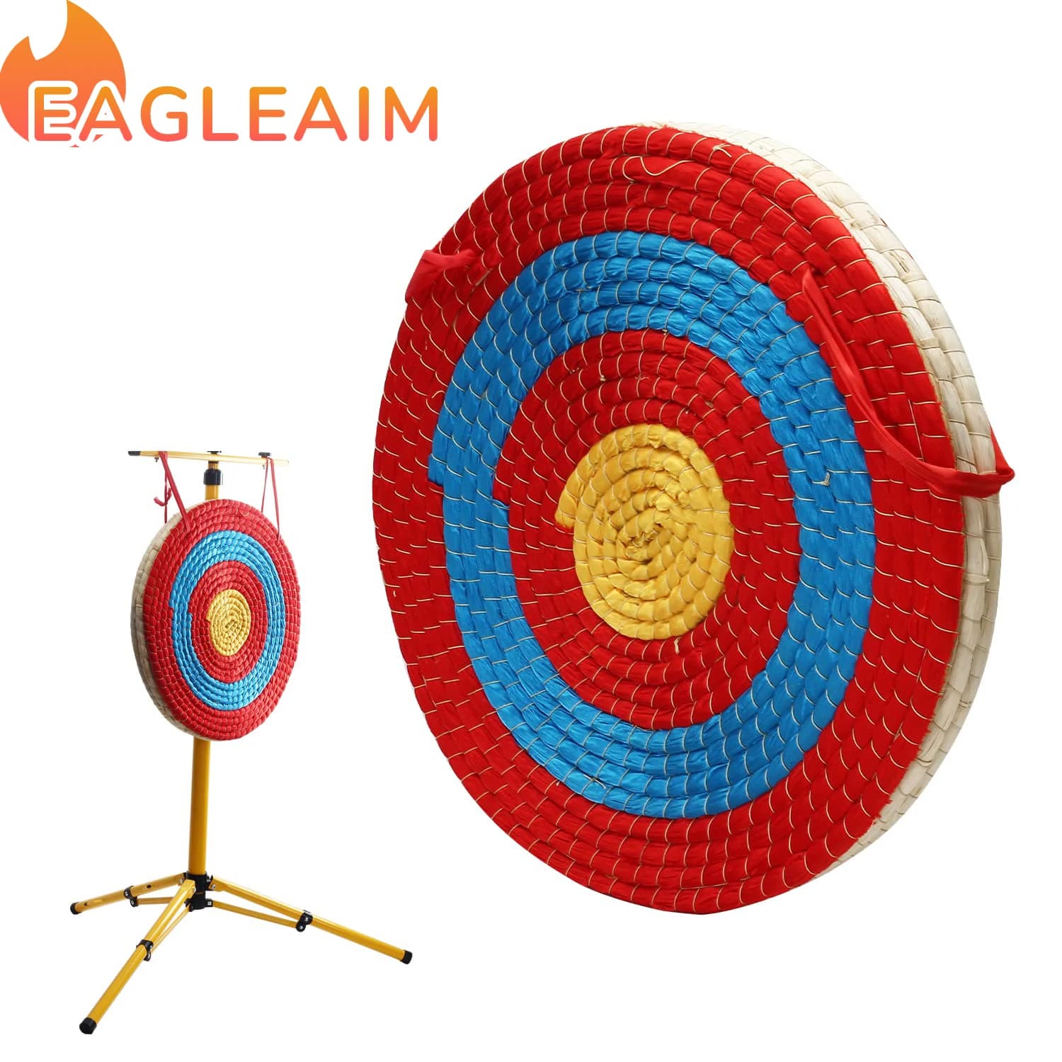 3 Layers 20 inch Traditional Solid Straw Archery Target 2.2 inch Thickness Hand-Made Arrows Target for Outdoor Shooting Practice