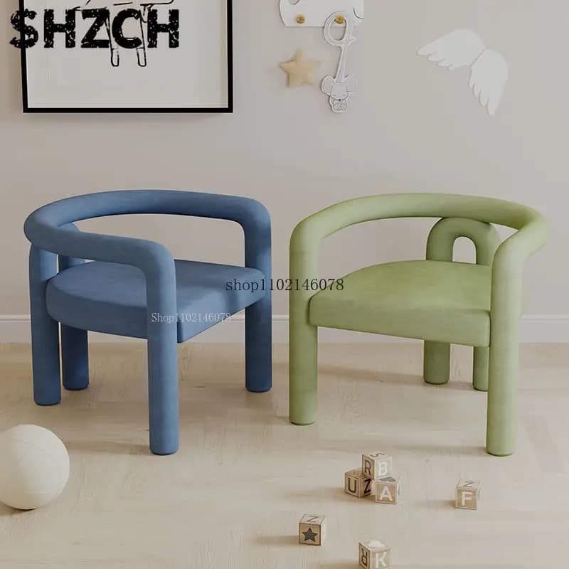 Home Nordic Dining Chair Bedroom Makeup Stool Soft Cushion Backrest Chair Makeup Chair Designer Creative Special-shaped Chairs