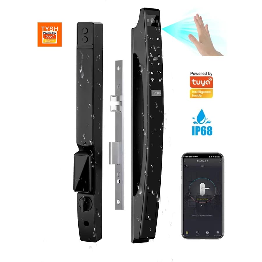 TYSH Tuya Elettrico Keyless Smart Lock Videocitofono Impermeabile IP 68 3D Riconoscimento facciale Sblocco delle impronte digitali