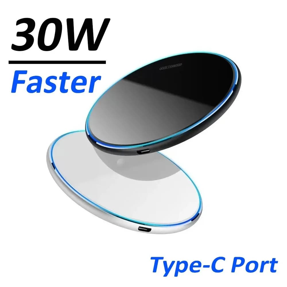 Supporto per caricabatterie wireless con luce notturna a LED per iPhone 16 15 14 13 12 Pro Max Samsung S25 S24 Xiaomi Stazione di ricarica rapida rapida