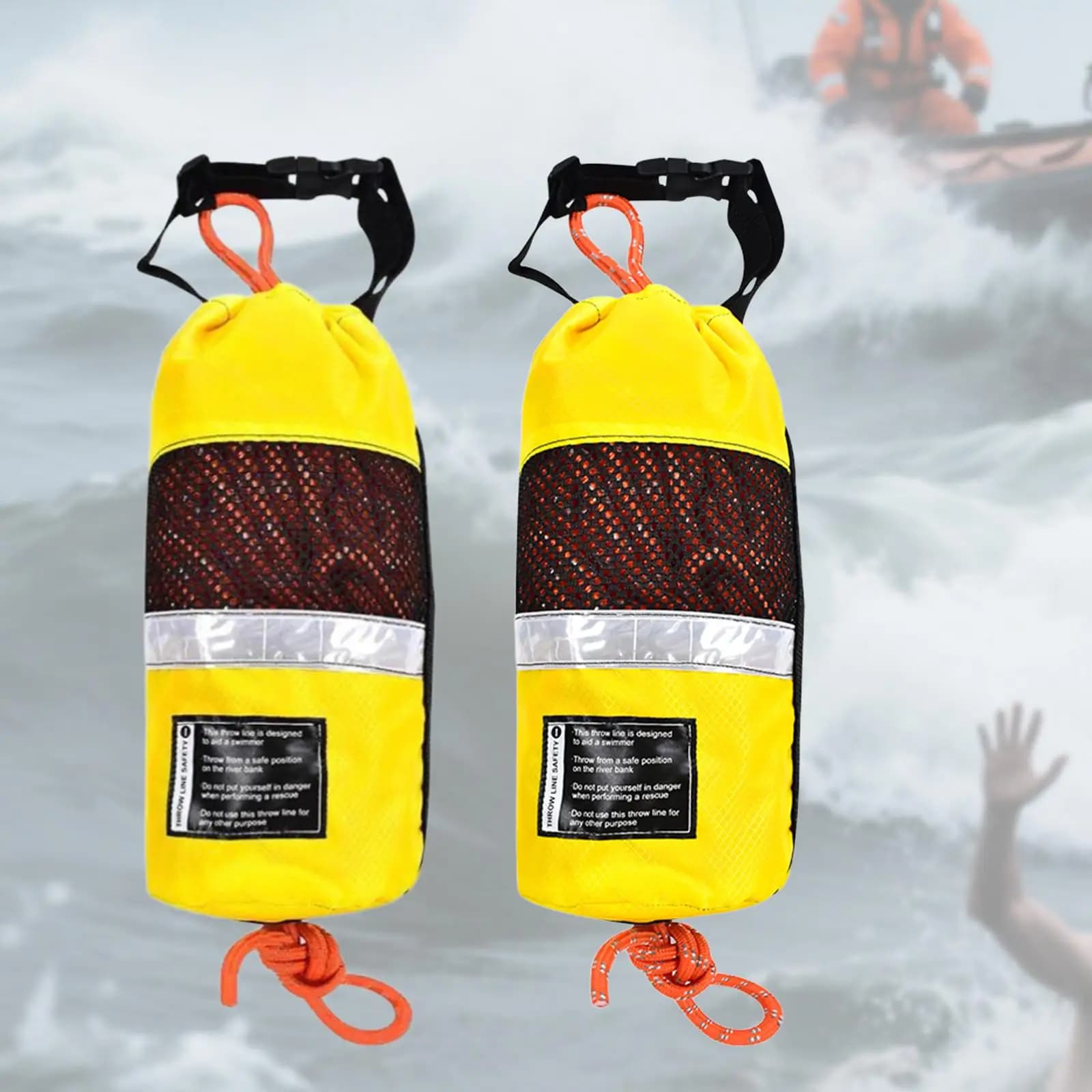 Borsa da lancio per salvataggio in acqua Borsa da lancio galleggiante da 101,71 piedi per canoa, pagaia, sport acquatici, kayak, canottaggio